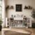 HITHOS 54″ Buffet Cabinet with Storage, Modern Kitchen Buffet Sideboard with Drawer, Wood Coffee Bar with Adjustable Shelves, Kitchen Storage Cabinet for Living Room, Pure White
