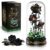 HiWEEGO Flower Building Set with LED Light – 232 PCS Black Rose Building Blocks Kit with Dust Cover, Gift for Mothers Day Wife 3.6MM Flower Botanical Collection Block Toy Home Decor