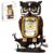 HJPLPXH Owl Clock Building Block Set, Working Clock Display Gift for Adult