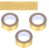 HJZHII 3 Rolls Foil Washi Tape Set, Gold Scrapbook Tape Decorative