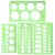 HJZHII 4Pcs Circle Drawing Template, Drafting Stencil Ruler Circle and Oval Templates Drawing Measuring Ruler Geometric Circle Template for School Office Drawing Design Measuring Tools