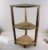HKAWAY 3-Tier Corner Shower Caddy Stand, Acacia Wood Shower Organizer Standing with Anti-Slip Feet, Waterproof & Durable Bathroom Corner Shelf, Space-Saving Design Storage for Kitchen or Living Room