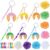 HKOYTIUP 18 Sets Ice Cream Drip Baseball Bag Tag Baseball Party Favors Keychain DIY Bead Acrylic Keychain Making Kit Adjustable Letter Beads Strings for Dripping Theme Party Team Gifts Travel Bag