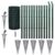 HKTMGDNG Green Steel Euro Fence Roll with Spike Posts 82 ft x 2.6 ft