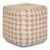 HKYIGOU Cullen Cube Pouf Natural – Versatile Seating and Footrest for Living Room, Bedroom, and Office
