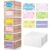 Hlimior 6 Shelf Daily Weekly Clothes Organizer for Kids Foldable Weekly Hanging Closet Organizer with Door Plastic Closet Storage for Boys and Girls Monday Through Friday Essential Stuff（Light Brown）