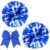 Hlonon 2Pcs Cheerleading Pom Poms, Large Cheerleader Cheering Squad Pompoms with Baton Handle for Kids Adults Team Sports Spirit Party Cheer (Blue White, Large)