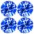 Hlonon 4 Pack Cheerleader Pom Poms Sports Dance Cheer Plastic Pom Poms Cheerleading for Sports Team Spirit Cheering(Blue White,50g)