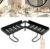 HNWBFCT Drill-Free Foldable Faucet Storage Rack, Carbon Steel Hollow Design 180 Degree Multi-Angle Rotatable Over The Sink Shelf, Adjustable Bathroom Organizer for Vanity Kitchen Counter, Easy-Drain