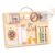Hoarosall Montessori Busy Board for Toddlers 16-in-1 Wooden Sensory Activity Board with Music Box Fine Motor Skills Learning Toy Preschool Educational Travel Gift for Boys Girls Ages 1-3