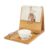 HOBBIESAY 1Set Wooden Book Holder Wooden Triangle Bookmark Reading Rest with Slotted Book Display Bookmark Books Stand with Glasses Pen Cup and Phone Holder Gifts for Bookworms