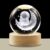hochance 3D Moon Crystal Ball Lamp with Adjustable Brightness LED Wooden Base,Night Light for Kids Teens Adults,Birthday Gift Home Desk Office Bedroom Decor (6cm / 2.4”)​