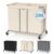 Hodonas 230L Rolling Laundry Hamper, 2-Section Laundry Basket with Wheels, 61 Gallons Laundry Sorter with Metal Structure and Removable Liner, Clothes Hamper for Laundry Room, Bathroom, Bedroom, Beige