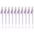 Hoement 10 Pcs Lavender Pen with Milk Tea Pendant for Students, Smooth Writing Plastic Marker Pen for Journaling and Scrapbooking, Free-flowing Ink with Delicate Style