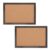 Hoement 2pcs Wood Cork Board with Frame for Home and Office Stylish Decorative Bulletin Boards for Displaying Notes and Pictures Push Pin Wall Memo