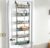 Hofususer Multi-Purpose Metal Over Door Storage Rack, Behind Door Hanging Organizer for Kitchen, Pantry, Bedroom, Bathroom, Clothes & Bags Storage