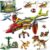 HOGOKIDS 3 in 1 Airplane Building Toy Set with Dinosaur and Scene for Kids