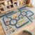 HOJOMACA Car Rug 32×47inch, Road Carpet Play Mat for Toy Cars, Non-Slip Race Track Carpet Rug, Educational Area Play Rugs for Children Playroom Bedroom (Town Road)