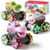 HOLA 3 Pack Friction Monster Truck Toys for 1 Year Old Boys & Girls, Push & Go Light Up Cars with Color Changing LED Wheels, Toys for Toddlers 1-5 Boys Girls Christmas Birthday Gifts