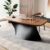 HOLGVE Curved Irregular Oval Large Desktop CEO Boss Writing Table