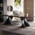 HOLGVE Modern Luxury X-Shaped Twisted Fan Leg Executive Office Desk