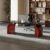 HOLGVE Postmodern Arch Curved Carbon Steel Leg Executive Solid Wood Desk