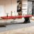 HOLGVE Red Premium Saddle Leather Solid Wood Rectangular Office Table