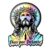 Holographic Dios por Delante Religious Stickers, 2 Designs Western Cowboy Horse Cross & Praying Jesus Iridescent Vinyl Decal, Waterproof Spanish Faith Sticker for Truck Motorcycle (style01)