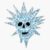 Holographic Disco Skull Sun Vinyl Bumper Sticker