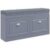 HOMCOM Gray Modern Shoe Storage Bench for Entryway, Storage Organizer with Cushion, 2-Drawers, Adjustable Shelf, Holds 8-Pairs 837-138V80GY