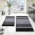 HOMEIDEAS Black Bathroom Rugs Set of 2, Thick Absorbent Chenille Bath Mats, Non-Slip Soft Shaggy Rugs for Bathroom Floor, 20″ x 32″ & 17″ x 24″