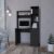 Home Office Standing Computer Desk Gaming with Hutch & 3-Tier Shelves,A24