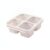 Home Organizers 4-Compartment Snack Box with Lid, Divided Dry Food Storage Bin for Pantry & Counter, PP Plastic Container (1 Pack)