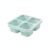 Home Organizers 4-Compartment Snack Box with Lid, Divided Dry Food Storage Bin for Pantry & Counter, PP Plastic Container (1 Pack)