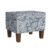 HomePop 22″ Modern Rectangular Storage Ottoman – Blue Denim Jacobean Print