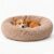 Homeuslynn Calming Donut Dog and Cat Bed, Anti-Anxiety Round Soft Fluffy Plush Faux Fur Washable Anti-Slip Pet Bed 28in & 20in