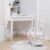 Homhougo Space-Saving Kids Corner Desk & Chair Set – White Study Table