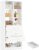 Homieasy Closet System Organizer with 3 Drawers and Partition Storage, Freestanding Wardrobe Organizer Modular with Shoe Shelf, Expandable for Walk-in or Reach-in Closets, White