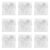 Homoyoyo 10pcs White Pearlescent Paper Jewelry Gift Box Set