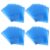 Homoyoyo 24pcs L-Shaped Plastic File Folder with Sturdy Edge Protection and Waterproof Material, Blue Document Protector for A4 Papers, Corner-Lock Design for Office and Study Organization