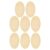 Homoyoyo 8pcs Unfinished Wooden Oval Discs for Crafts, Boxwood Material with Versatile Use and DIY Painting Features, for Home Decor and Creative Projects