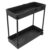 HOMSFOU Sink Bathroom Storage Organizer 2-Tier Adjustable Stainless Steel Shelf with Wheels and Hooks, No Drilling Required, Supports Heavy Bottles for Bathroom Cabinet or Kitchen