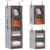 Homsorout 4-Tier Modular Hanging Closet Organizer Shelves Grey