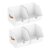 Homsorout Fabric Closet Storage Cubes – 4 Pack Square Storage Bins with Dual Handles for Clothes, Towels, Toys, Cube Storage Organizers for Bedroom, Nursery, Shelves, Closet, Small Spaces, White