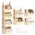 Homsorout Hanging Closet Organizer 4 Tier – Clothes Hanging Shelves, Space-Saving Closet System, Fabric Storage Bins Bedroom Organization, Collapsible Baskets for Home, Dorm, Rv, Beige