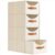 Homsorout Stackable Storage Drawers – Collapsible Storage Bins with Drawers, 4 Pack Closet Shelf Organizer Basket, Fabric Pull Out Organizer for Bedroom, Living Room, Dorm, Beige