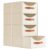 Homsorout Stackable Storage Drawers – Large Collapsible Storage Bins with Drawers, 4 Pack Closet Shelf Organizer Basket, Fabric Pull Out Organizer for Bedroom, Living Room, Dorm, Light Beige