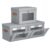 Homsorout Storage Bins with Lids – Front Opening Storage Box with Clear Window & Handles, Stackable Foldable Fabric Bins for Closet Organization, Clothes, Sweaters, Towels, Blankets, 3 Pack, Grey