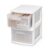HOMZ 2-Pack 1-Drawer Storage Cart, Clear Plastic Container, 14.25″ Wide Medium, White Frame – Organizing Drawer Containers for Home, Bathroom, Bedroom, Office, and Classroom