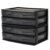HOMZ 2-Pack 2-Drawer Storage Cart, Plastic Drawers with Smoke Tint, 15″ Wide Body, Black Frame – Organizing Drawer Containers for Home, Bathroom, Bedroom, Office, and Classroom